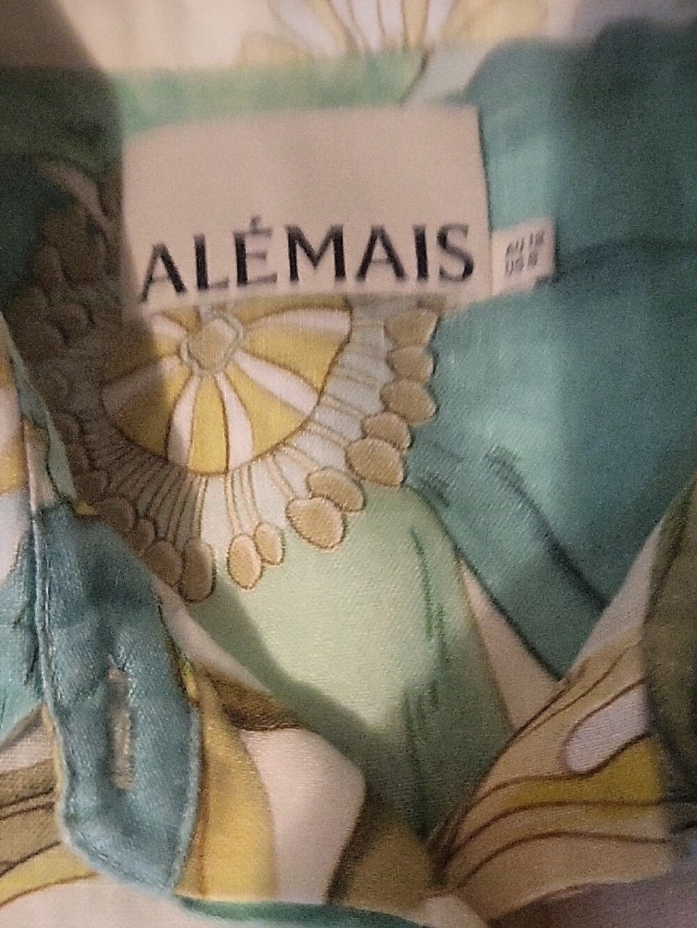 Alemais Floral Shirtdress in Teal, Blue, Green on Cream - Picture 7 of 11